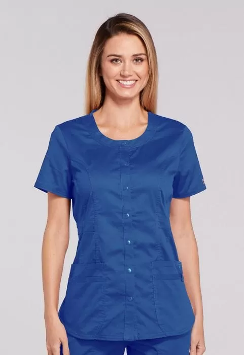 WW Core Stretch Round Neck Top Royal Medium WW683