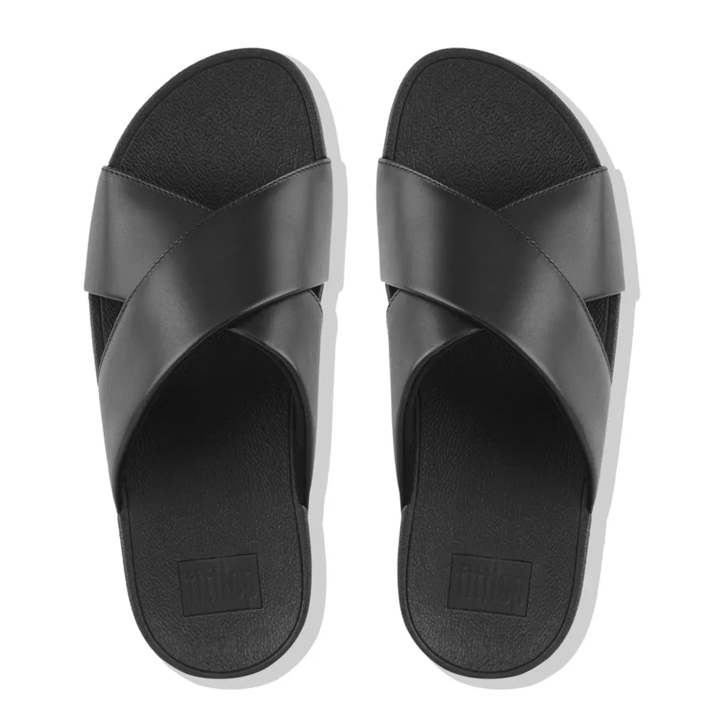 รองเท้าแตะแบบสวม ผู้หญิง รุ่น LULU LEATHER CROSS SLIDES